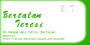 bertalan tercsi business card
